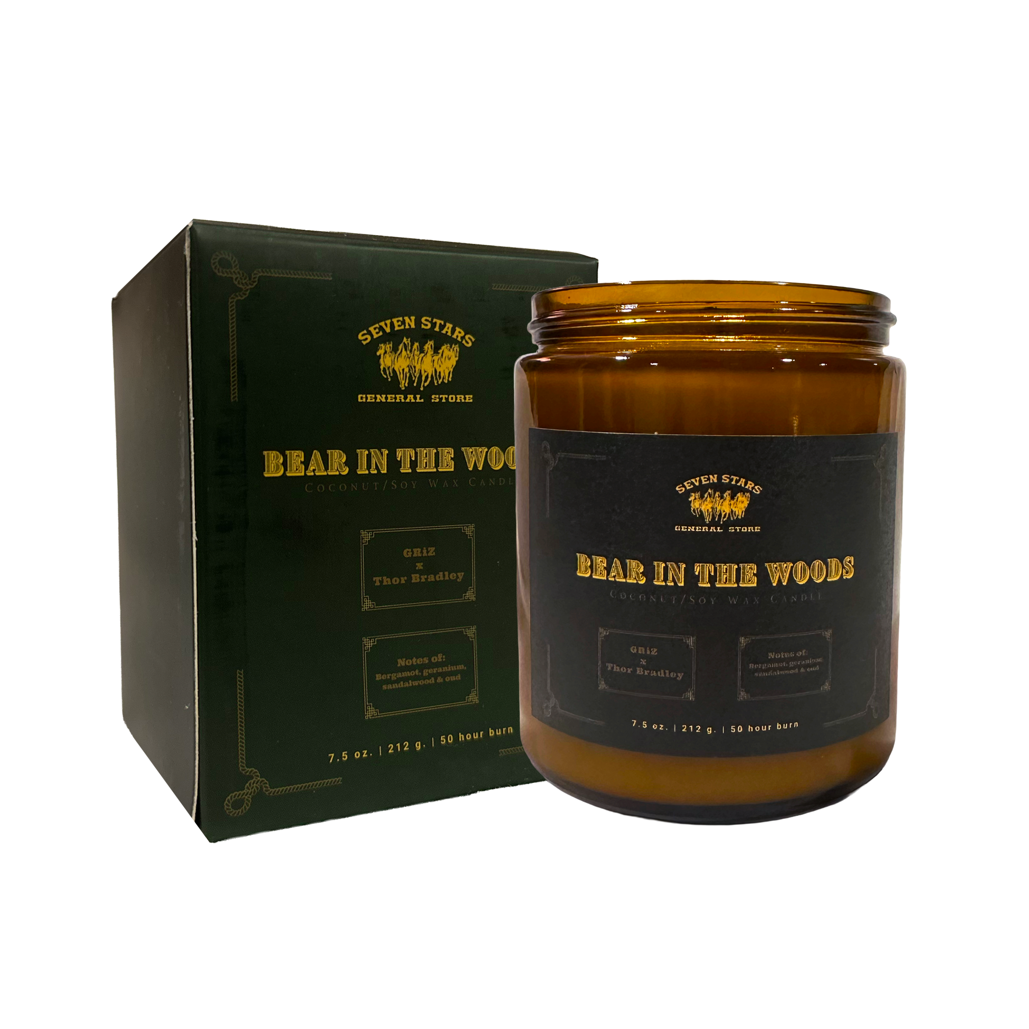 7SGS GRiZ x Thor Bradley "Bear In The Woods" Coconut/Soy Wax Candle