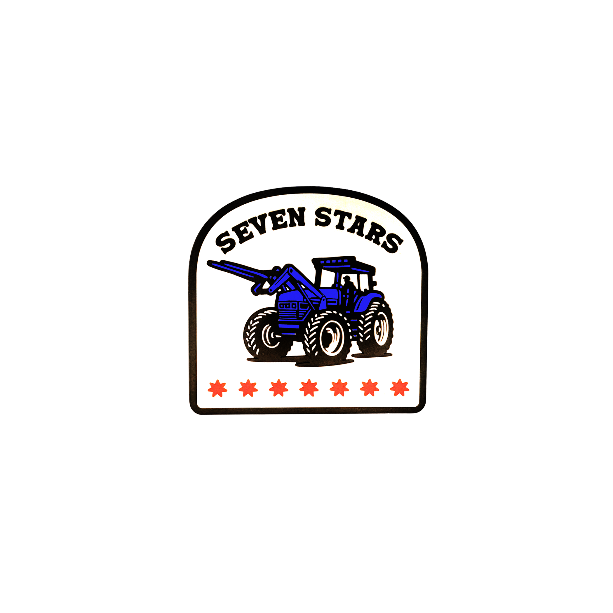 7SGS Rubber Fridge Magnet in Blue Tractor