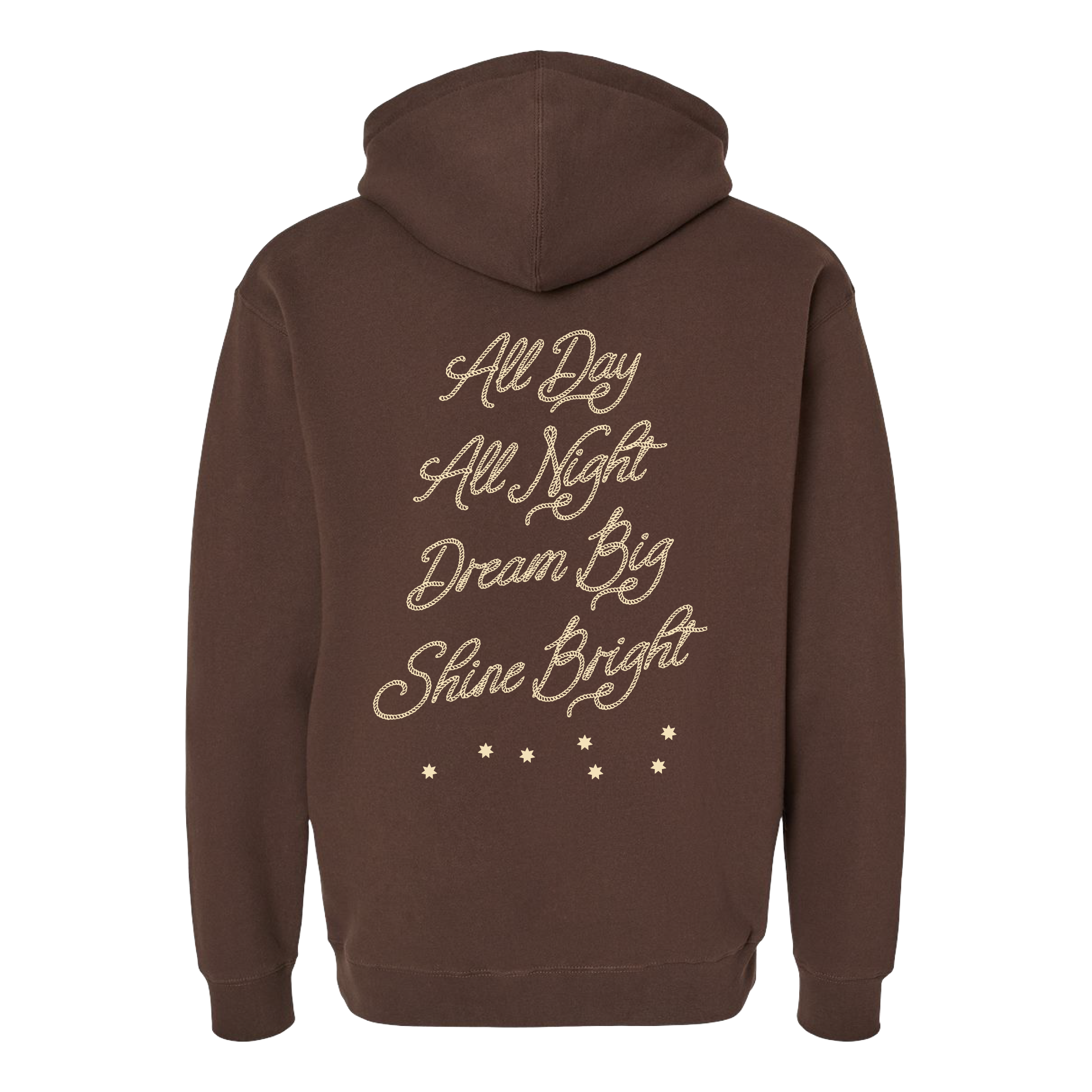 7SGS "All Day All Night" Pullover Hoodie in Brown