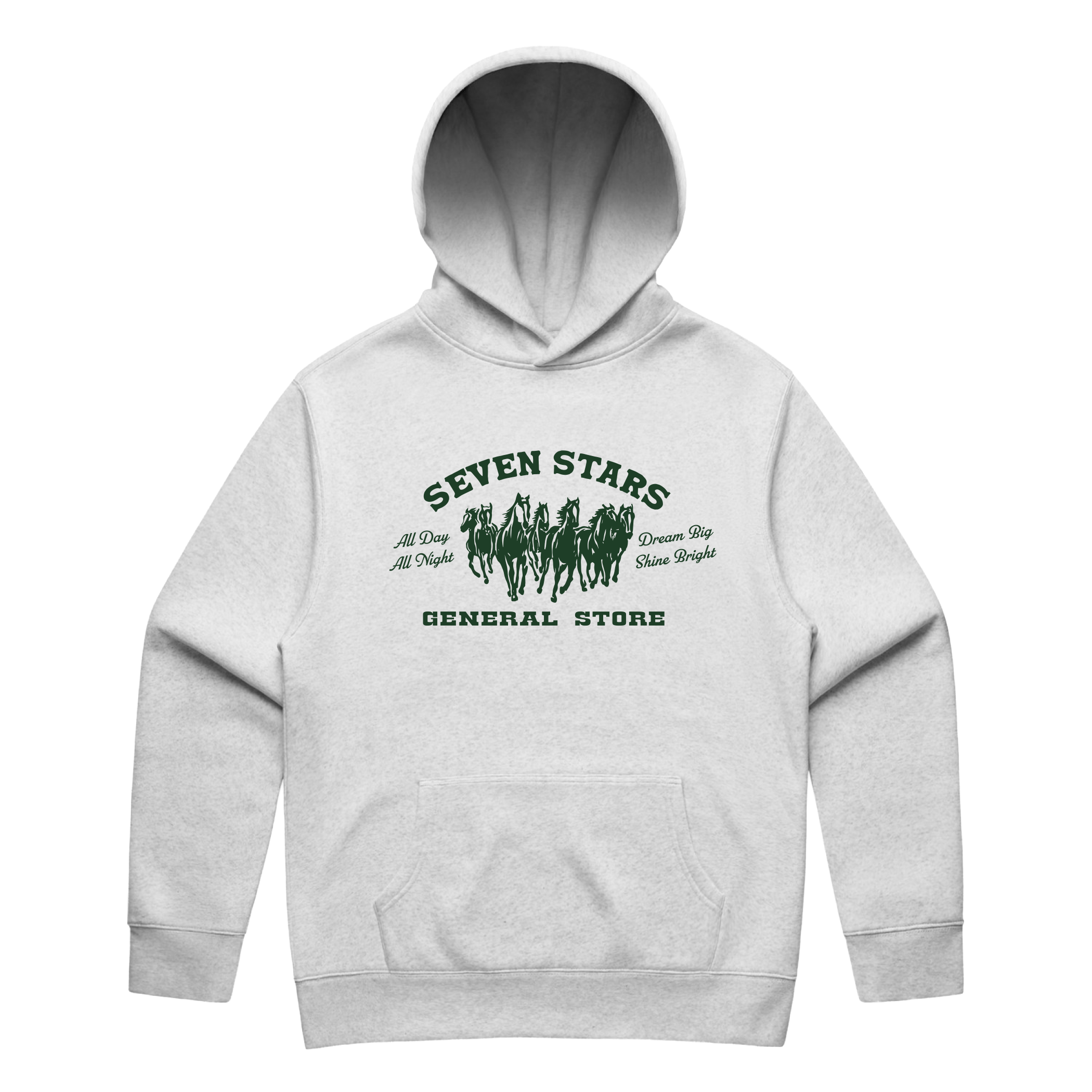 7SGS "All Day All Night" Pullover Hoodie in Light Heather