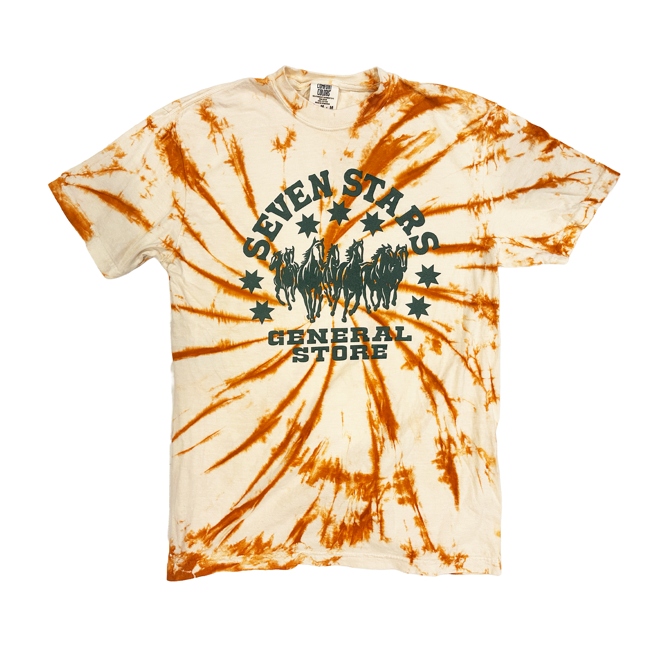 7SGS Tie-Dye Logo Tee in Orange Rust