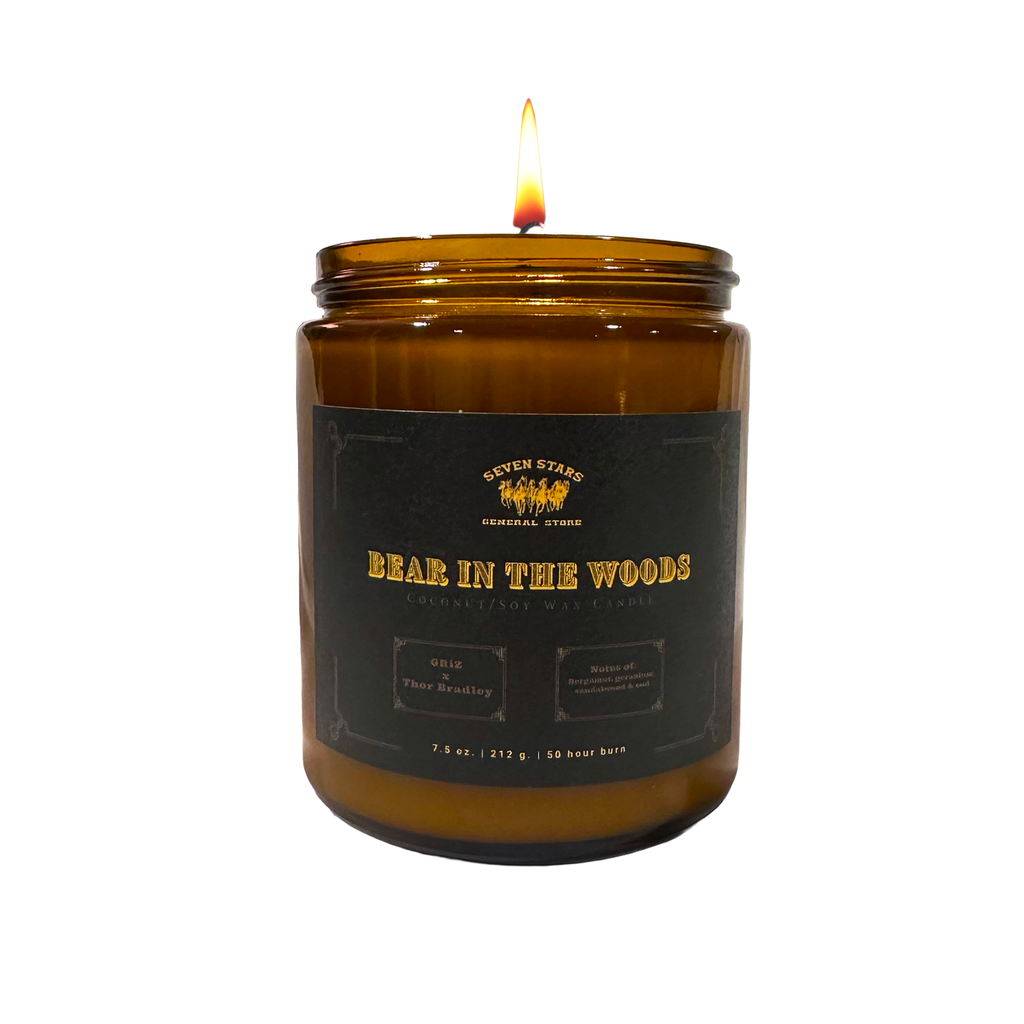 7SGS GRiZ x Thor Bradley "Bear In The Woods" Coconut/Soy Wax Candle