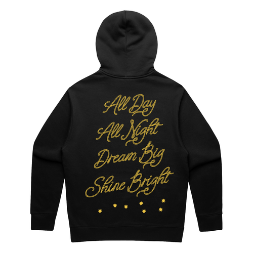 7SGS "All Day All Night" Pullover Hoodie in Black