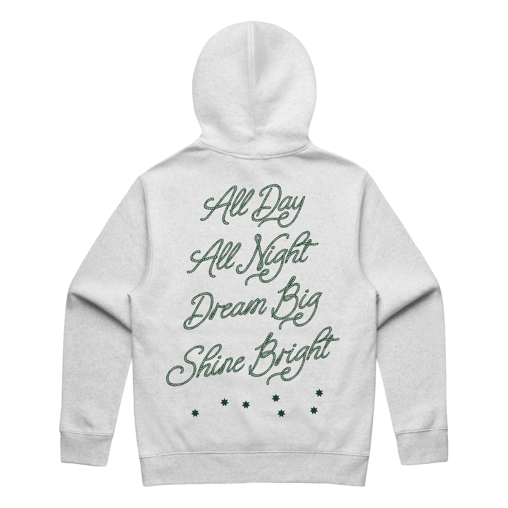 7SGS "All Day All Night" Pullover Hoodie in Light Heather