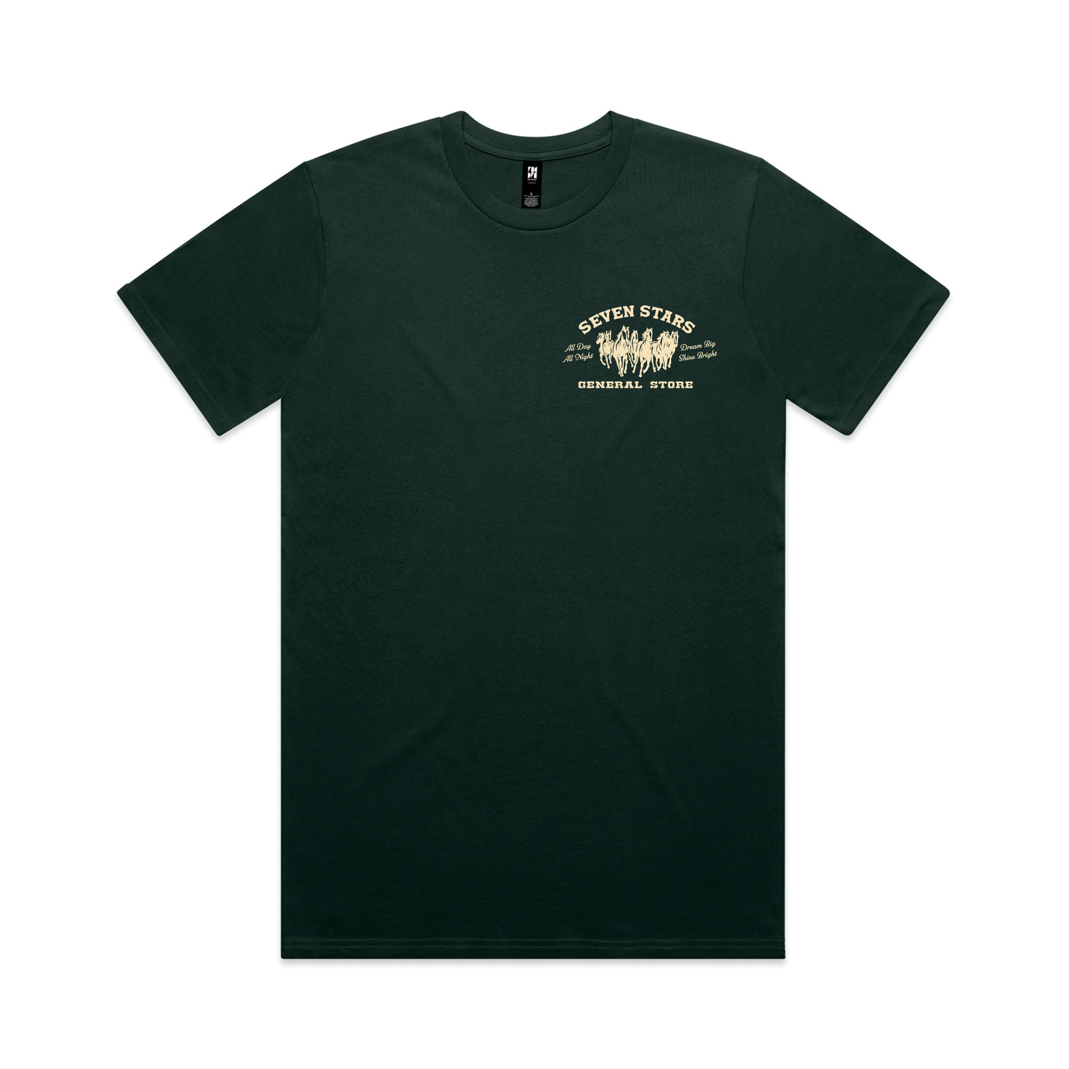 7SGS "All Day All Night" Tee in Pine Green